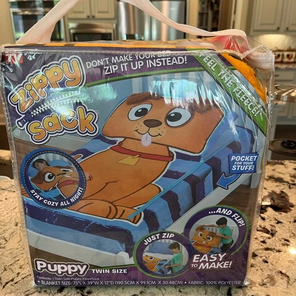 Zippy Sack, s/2 New!  Fleece twin size - Picture 4 of 5